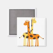 Aimant Safari africain de la girafe (Recto/Verso)