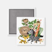 Aimant Safari animal (Recto/Verso)