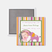 Aimant Safari de 2"x2" Faire-part doux (Recto/Verso)
