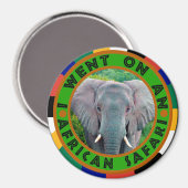 Aimant Safari d'éléphant de taureau (Recto/Verso)