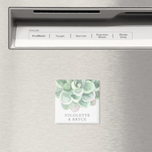 Aimant Sage Botanique Vert Mariage Succulent Favoriser (In Situ (Lave-vaisselle))