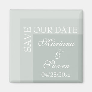 Aimant Sage Simple Moderne Chic Mariage Script