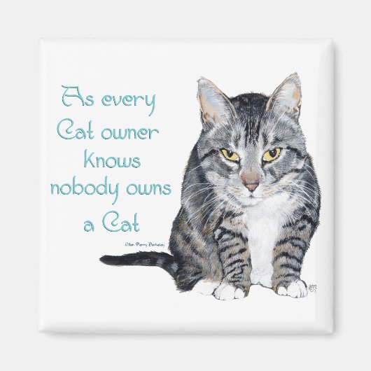 Aimant Sagesse de chat - comme tous les propriétaires de (Devant)