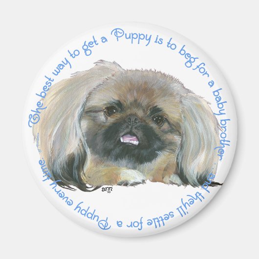 Aimant Sagesse de Pékin - Comment obtenir un chiot (Devant)