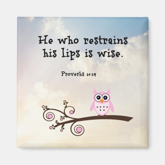 Aimant Sagesse - Proverbes 10:19, (Devant)