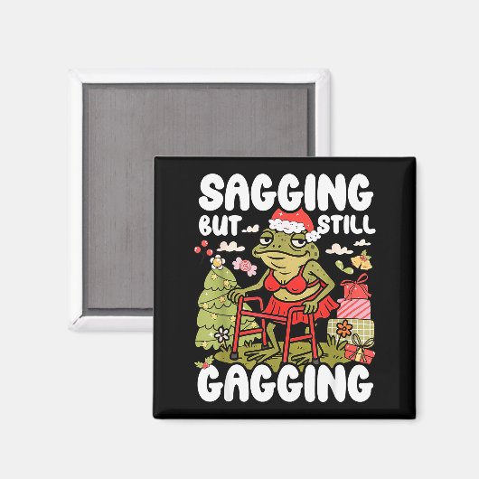 Aimant Sagging But Still Gagging Frog Funny Cringe Meme C (Recto/Verso)