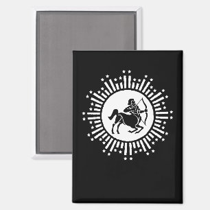 Aimant Sagittaire Symbole du zodiaque avec Starburst
