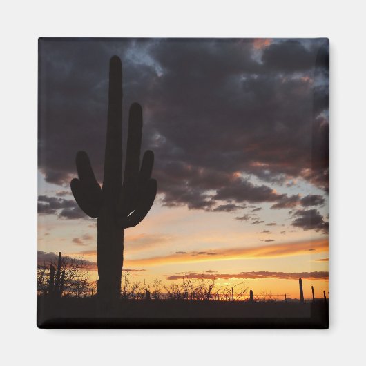Aimant Saguaro Sunset III Arizona Desert Paysage (Devant)