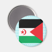 Aimant Sahara occidental Drapeau de haute qualité (Recto/Verso)