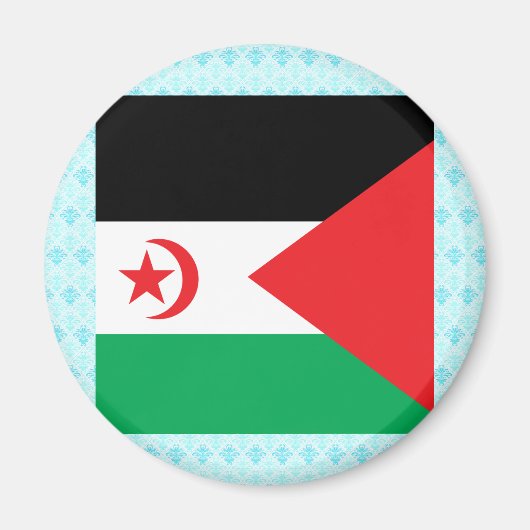 Aimant Sahara occidental Drapeau de haute qualité (Devant)