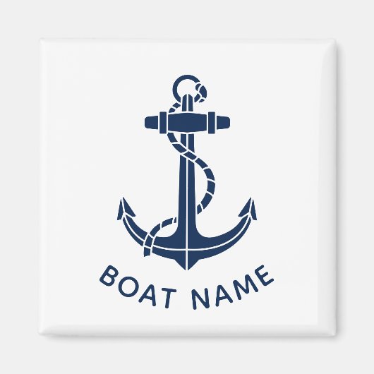 Aimant Sailing Boat Name Anchor Cruise Trip Swag Custom (Devant)