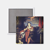 Aimant Saint Agnes par Domenichino (c. 1620) (Recto/Verso)