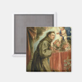 Aimant Saint Antoine de Padoue en hommage à l'Enfant Chri (Recto/Verso)