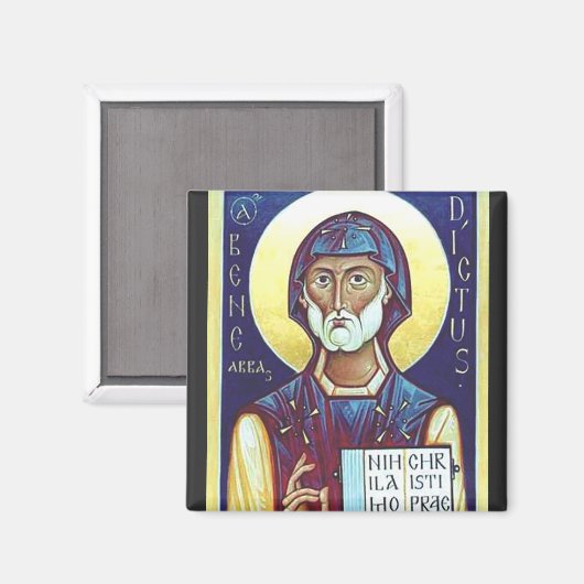 Aimant Saint Benedict of Nursia (Recto/Verso)