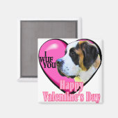 Aimant Saint Bernard Cadeaux de la Saint-Valentin (Recto/Verso)