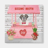 Aimant Saint Bernard Chien Saint Valentin Booth de baiser (Devant)