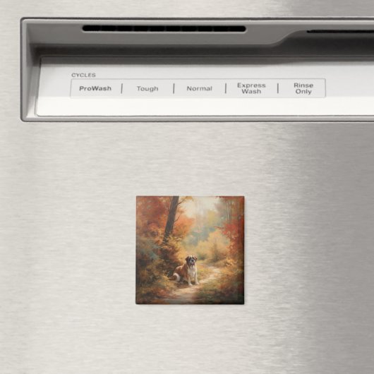 Aimant Saint Bernard en automne Feuilles Automne automne (In Situ (Lave-vaisselle))