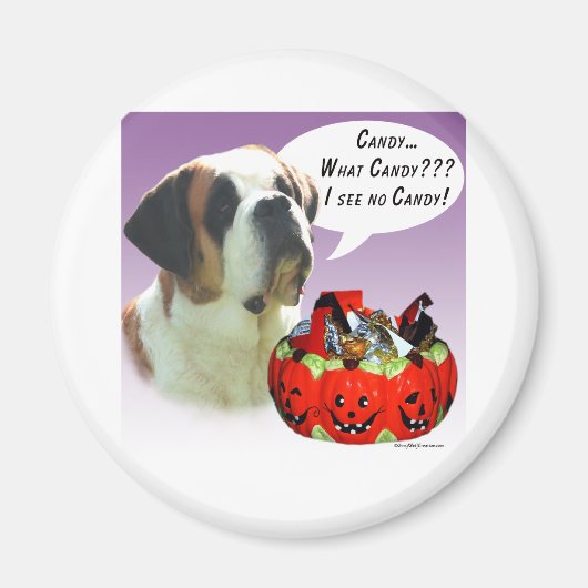 Aimant Saint Bernard Halloween Candy (Devant)