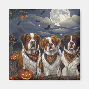 Aimant Saint Bernard Halloween Éffrayant