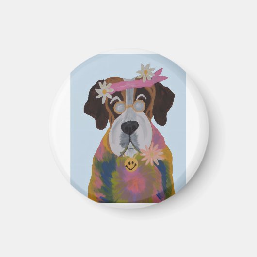 Aimant Saint Bernard Hippie (Devant)