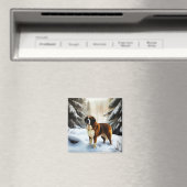 Aimant Saint Bernard Laisser Neige Noël (In Situ (Lave-vaisselle))