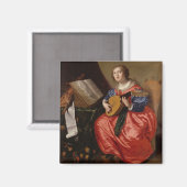 Aimant Saint Cecilia (huile sur toile) (Recto/Verso)