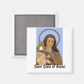 Aimant Saint Clare d'Assise (Recto/Verso)