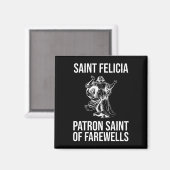 Aimant Saint Felicia, Patron Saint des Adieu (Recto/Verso)