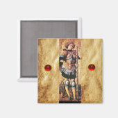 Aimant SAINT GEORGE ET DRAGON, rubis rouge (Recto/Verso)