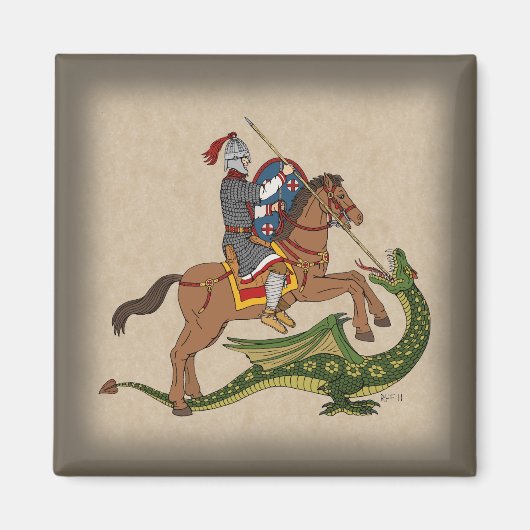 Aimant Saint-Georges romain et le Dragon (Devant)