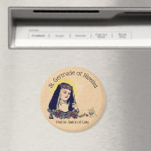 Aimant Saint Gertrude de Nivelles Patron Saint des Chats (In Situ (Lave-vaisselle))