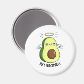 Aimant Saint Guacamole Drôle Goody Avocado Pun (Recto/Verso)
