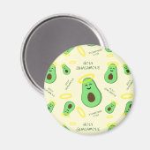 Aimant Saint-Guacamole mignon avocat (Recto/Verso)