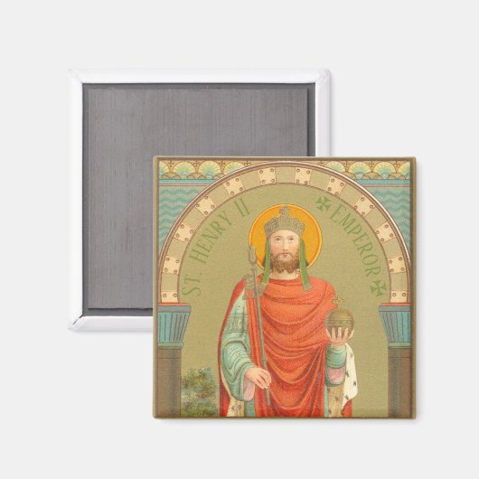 Aimant Saint Henri II, Empereur (BBS 10) Carré (Recto/Verso)