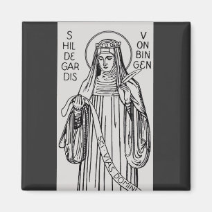 Aimant Saint Hildegard de Bingen Abbess bénédictine