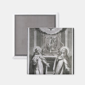 Aimant Saint Jean de la Croix et Sainte Thérèse d'Avila (Recto/Verso)