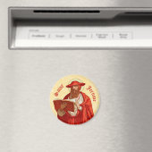 Aimant Saint Jérôme comme cardinal avec livre (P 004) (In Situ (Lave-vaisselle))