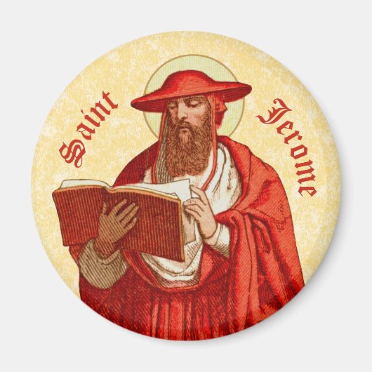 Aimant Saint Jérôme comme cardinal avec livre (P 004) (Devant)