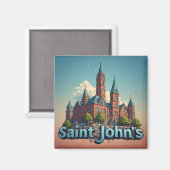 Aimant Saint John's Antigua Objet de Voyage Souvenir 🗺️ (Recto/Verso)