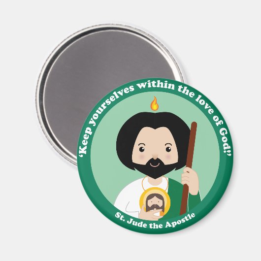 Aimant Saint Jude l'Apôtre (Recto/Verso)