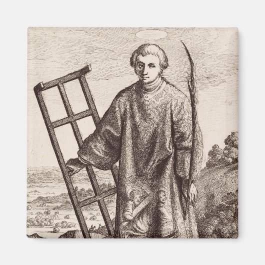 Aimant Saint Laurent archives du saint patron (Devant)