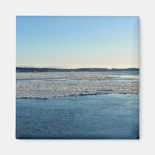 Aimant Saint-Laurent en hiver, Québec, Canada (Devant)