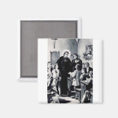 Aimant Saint Louis de Montfort Prêtre français (Recto/Verso)