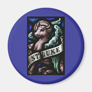 Aimant Saint Luc l'art en verre souillé d'évangéliste