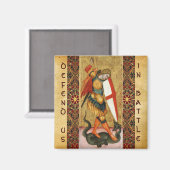 Aimant Saint Michael Archangel et Dragon Sienese (Recto/Verso)
