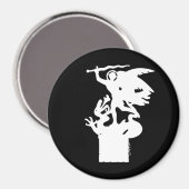Aimant Saint Michael et Dragon (en blanc) (Recto/Verso)