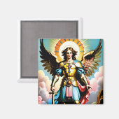 Aimant Saint Michael Magnet, catholique (Recto/Verso)