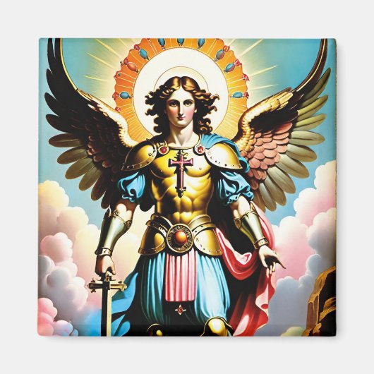 Aimant Saint Michael Magnet, catholique (Devant)