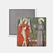 Aimant Saint Michel et Saint François d'Assise, vers 1480 (Recto/Verso)