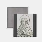 Aimant Saint Monica mère de l'Augustin d'Hippo (Recto/Verso)